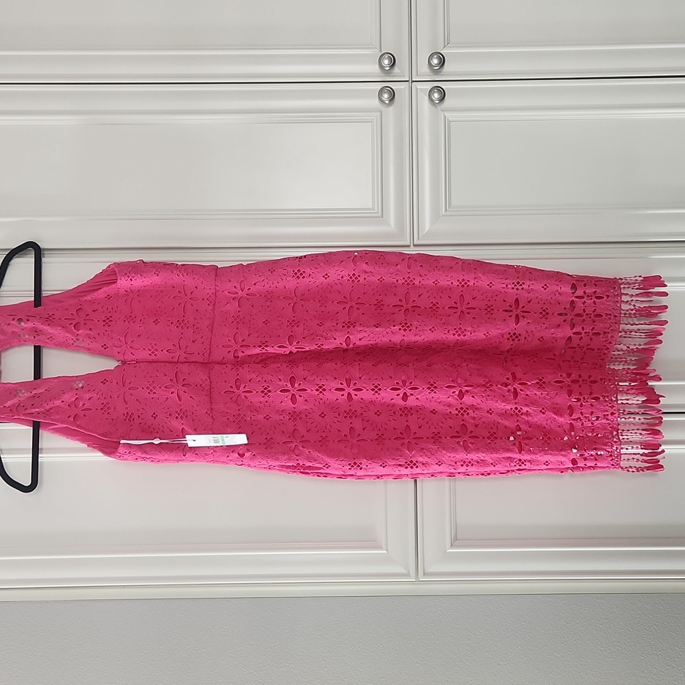 NWT SIENA | Pink Lace Halter Boho Midi Dress - Picture 9 of 11